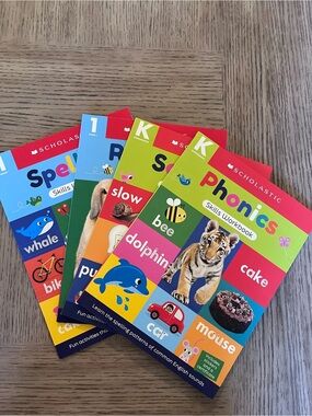 NWT Scholastic Workbook Lot 4-Book Core Set K & 1st Grade Reading Phonics